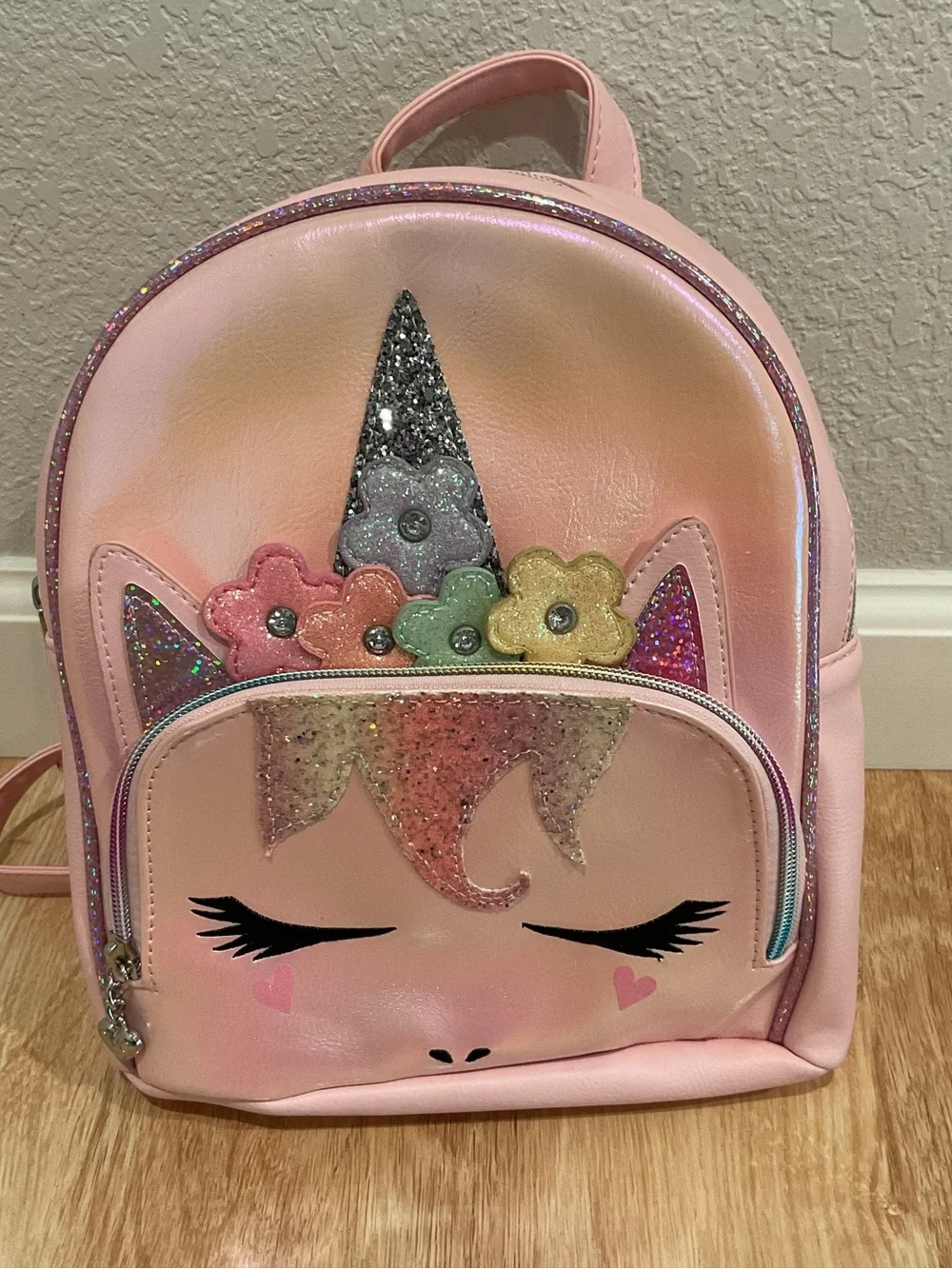Toddler Mini Unicorn Pink Backpack Adjustable Straps Preschool Travel